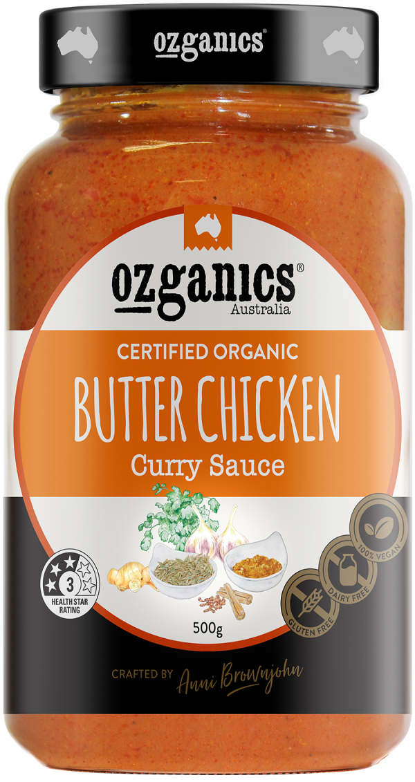 Ozganics Certified Butter Chicken Style Curry Simmer Sauce (500g)